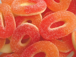 Orange peach jelly sweet confectionery