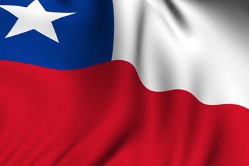 Rendered Chilean Flag