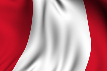 Rendered Peruvian Flag