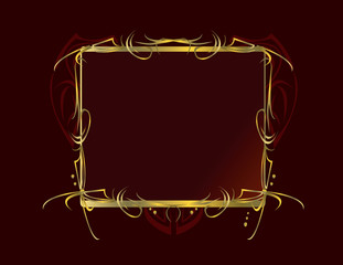Red gold decorative background