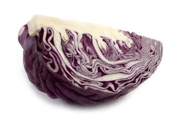 Fototapeta premium Red cabbage isolated on white