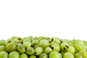 Pile of green gooseberries
