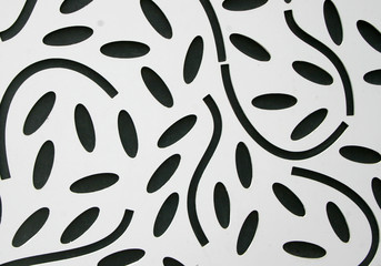 black-and-white ornament