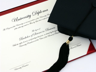 Graduation Diploma and Cap