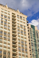 Fototapeta na wymiar Apartment buildings in Chicago