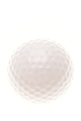 Golf ball over white