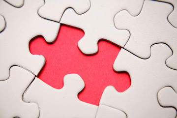 Obraz premium Piece missing from jigsaw puzzle