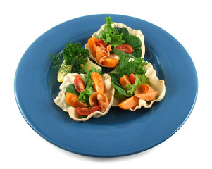 Salmon Pappadums