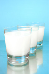 Glasses Of Full Cream Milk