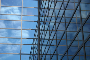 reflections in office block