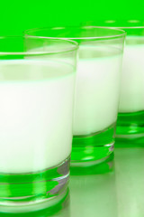 Glasses Of Full Cream Milk