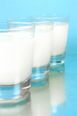 Glasses Of Full Cream Milk