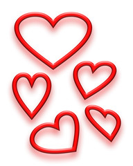 Candy Hearts 3D Umriss