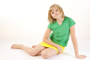 mädchen sitzen