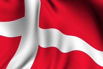 Rendered Danish Flag