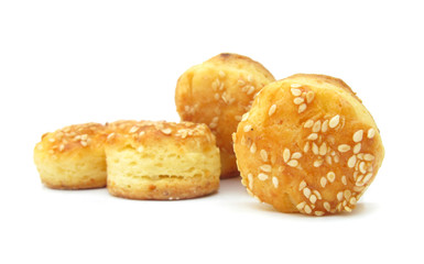 Bread biscuits with cheese, butter and sesame
