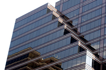 Reflective Building on White