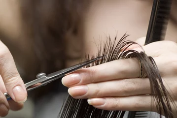 Abwaschbare Fototapete Friseur Haircutting