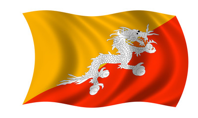 bhutan fahne flag