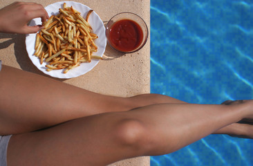 fries at the pool