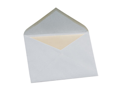 Open Envelope Isolated on White Background