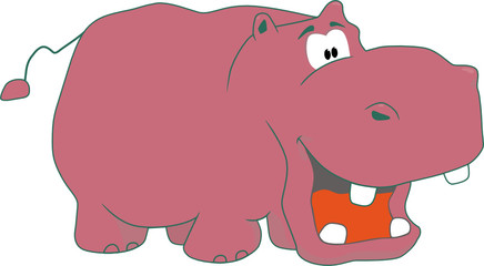 Funny hippopotamus