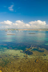 bay of CANNES in "lerins island" (french riviera)