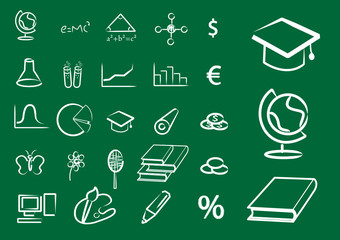set of education icons