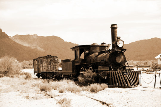 Fototapeta old USA train