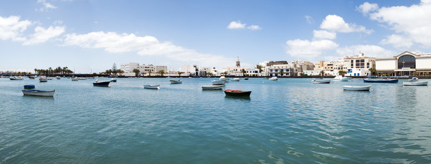 panoramic view of the laguna Charco de San Gines, Arrecife