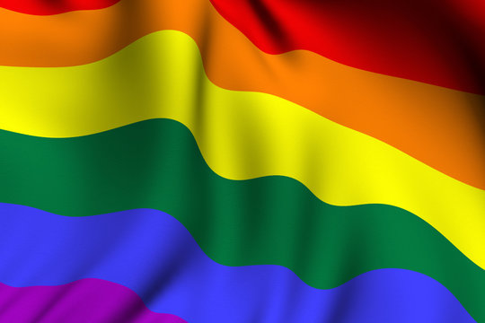 Rendered Rainbow Flag