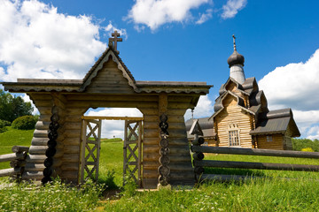 Wooden church gate