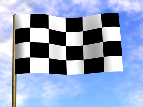 Finishing checkered flag.
