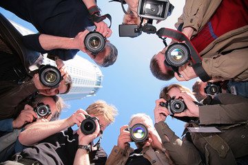 photographers on object - obrazy, fototapety, plakaty