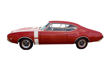 Obraz na płótnie Canvas red muscle car