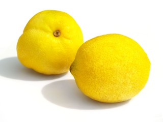 Lemons isolated on white
