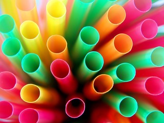 Drinking straws macro