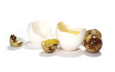 Eggs isolated on a white