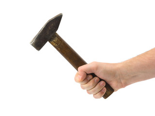 Hand with hammer