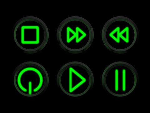 glowing buttons