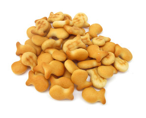 Fish snacks isolated on white
