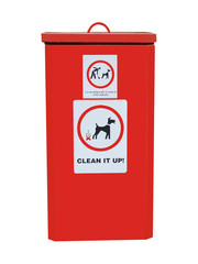 A Dog Waste Bin.