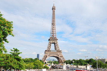 Fototapeta premium Sun lit Eiffel Tower