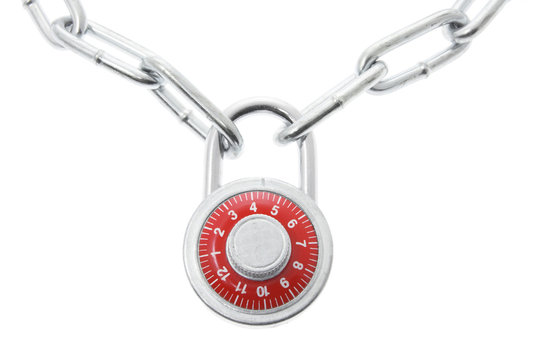 Combination Lock And Chain