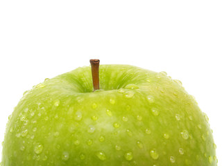 Top of green apple