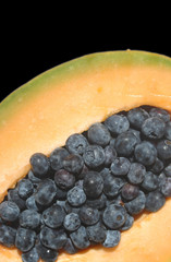 Cantaloup and Blueberries