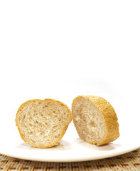 Peace of bread isolated