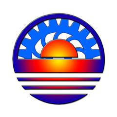 Obraz premium Sonnenuntergang Logo