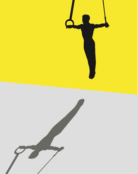 Gymnast at the rings