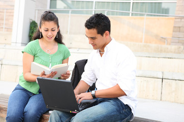 Students at School Studying for a test